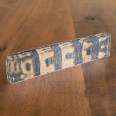 亀の甲 デスクネームプレート (側面)