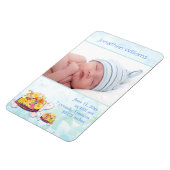 亀の男の赤ちゃん写真誕生のお知らせ マグネット (左側)