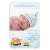 亀の男の赤ちゃん写真誕生のお知らせ マグネット (縦)