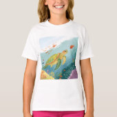 亀の絵 Tシャツ (正面)