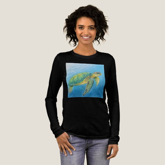 亀の美しさ トライブレンドTシャツ (正面全体)