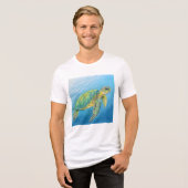 亀の美しさ トライブレンドTシャツ (正面全面)