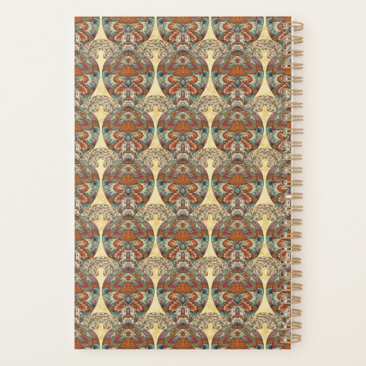 亀の花柄 プランナー手帳 (裏面)