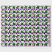 亀の花柄 ラッピングペーパー (フラット)