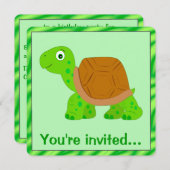 亀の誕生日 招待状 (正面/裏面)