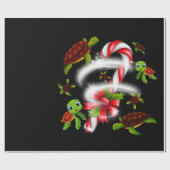 亀の贈り物|亀のお菓子、甘いクリスマス ラッピングペーパー (フラット)