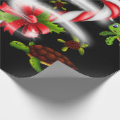 亀の贈り物|亀のお菓子、甘いクリスマス ラッピングペーパー (角)