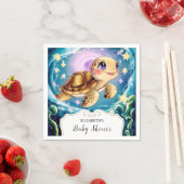 亀の赤ちゃんシャワー スタンダードカクテルナプキン (インサイチュ)