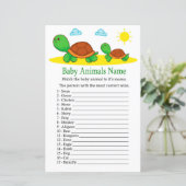 亀の赤ん坊の動物の名前ゲーム (スタンド正面)