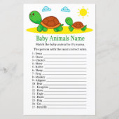 亀の赤ん坊の動物の名前ゲーム (正面)