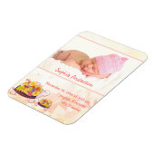 亀の赤ん坊の女の子の誕生発表 マグネット (左側)