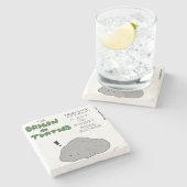 亀の起源の説3 ストーンコースター (横)