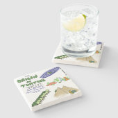 亀の起源の説4 ストーンコースター (横)