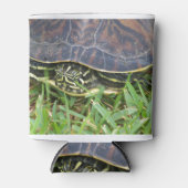 亀の顔が甲羅からのぞく 缶クーラー (正面)