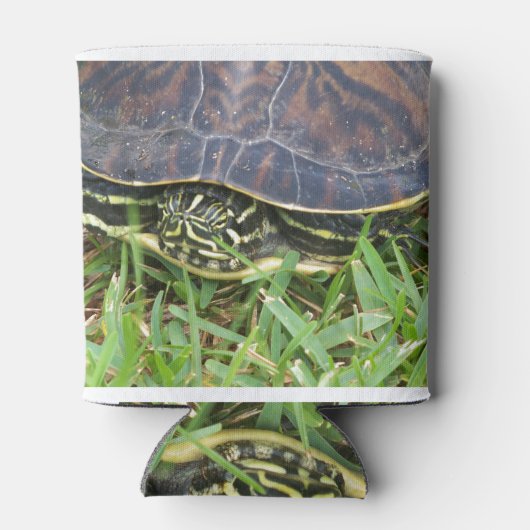 亀の顔が甲羅からのぞく 缶クーラー (裏面)