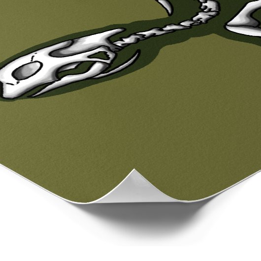 亀の骨格 ポスター (角)