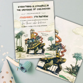 亀の魔法乗り誕生日パーティー 招待状