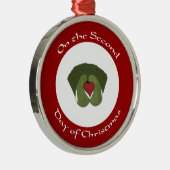 亀はクリスマスの飾り付けの2日目 メタルオーナメント (右)