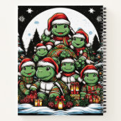 亀はクリスマスプレゼントに満足している ノートブック (裏面)