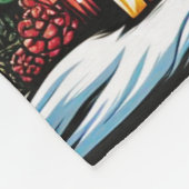 亀はクリスマスプレゼントに満足している フリースブランケット (角)