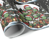 亀はクリスマスプレゼントに満足している ラッピングペーパー (ロールコーナー)