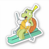 亀はスキーでスキーヤーとして シール (正面)