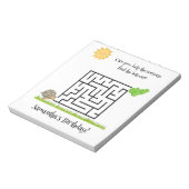 亀はレタス、誕生日の迷路のメモ帳を見つける ノートパッド (回転)