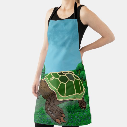 亀は人にとって長寿の象徴である。 エプロン (インサイチュ)