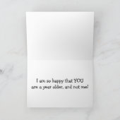 亀は妹の誕生日に偽装していない カード (内部)