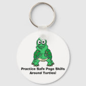 亀は安全なポゴの技術のカメのまわりにの練習! キーホルダー (正面)