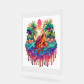 亀は液園に浮かぶ。 アクリルサイン (傾斜)