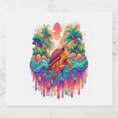 亀は液園に浮かぶ。 スパークリングワインラベル (シングルラベル)