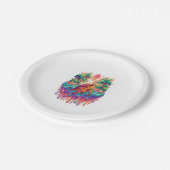 亀は液園に浮かぶ。 ペーパープレート (アングル)