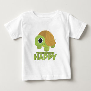 亀は私を幸福にする ベビーTシャツ