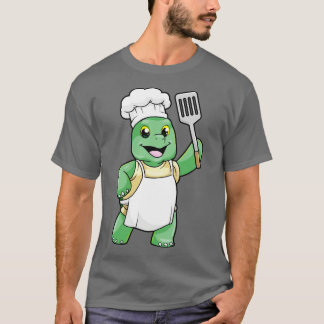 亀は調理師としてシェフハットヘラ Tシャツ