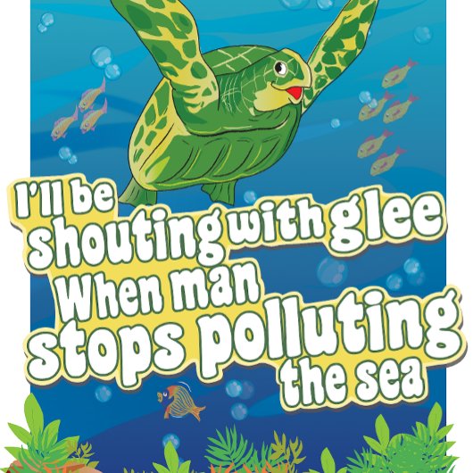 亀は…喜んで叫ぶ キャンバスプリント