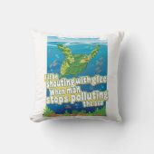 亀は…喜んで叫ぶ クッション (正面)