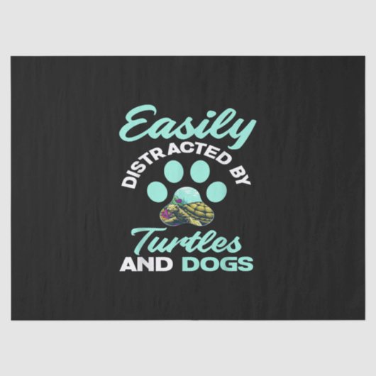 亀や犬に簡単に気を取られる – Turtle Dog 薄葉紙 (正面)