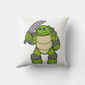 亀を剣で戦士として クッション (裏面)