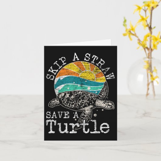 亀を救飛ばす カード (黄色い花)