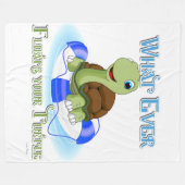 亀を浮かせるものは何でも2 フリースブランケット (正面(横))