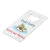 亀を浮かべるものは クレジットカード栓抜き (正面アングル)