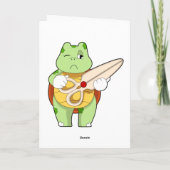 亀を鋏で美容師 カード (裏面)