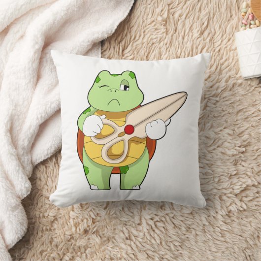 亀を鋏で美容師 クッション (ブランケット)