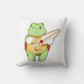 亀を鋏で美容師 クッション (正面)