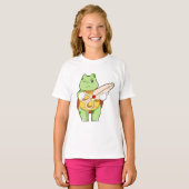 亀を鋏で美容師 Tシャツ (正面フル)