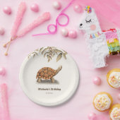 亀エレガント誕生日パーティー ペーパープレート (パーティー)