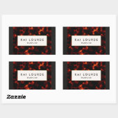 亀スタイリッシュエレガント甲 長方形シール (シート)