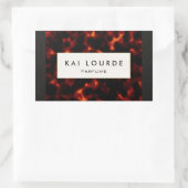 亀スタイリッシュエレガント甲 長方形シール (バッグ)