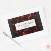 亀スタイリッシュエレガント甲 長方形シール (封筒)